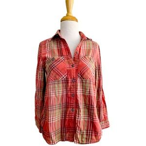 Denim & Supply Ralph Lauren Pink Plaid Button Down shirt Large